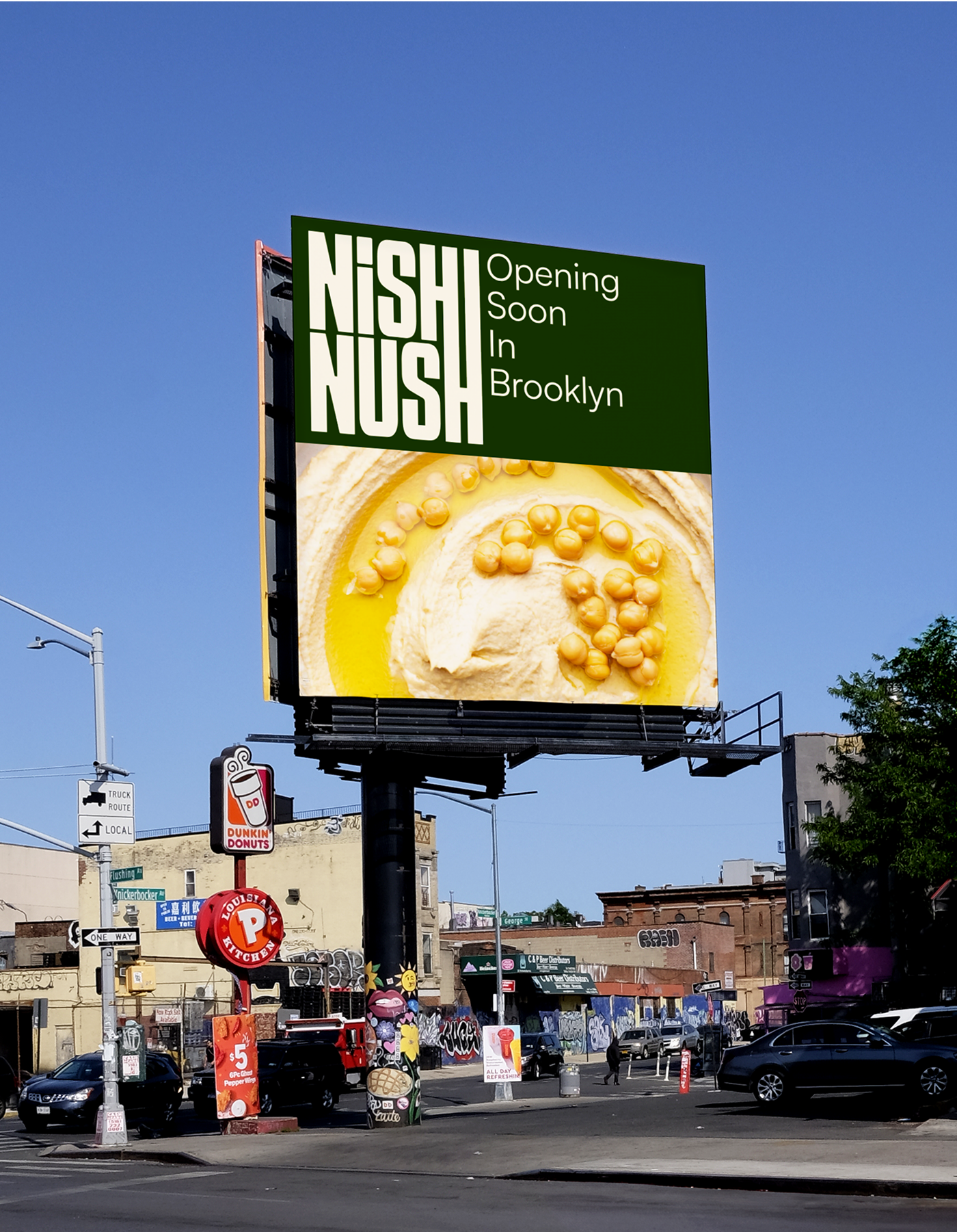 Graphic of a typography specimen showing the alphabet and numerals on top of a dark gray background.