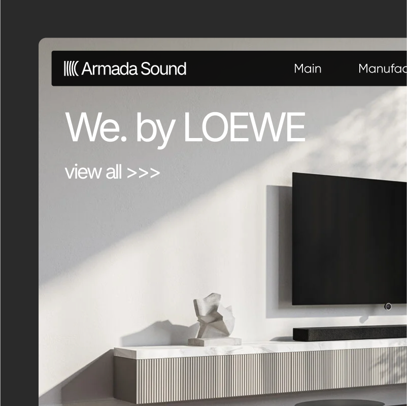 Graphic of a close up of a website depicting an Our Projects page with sample project names and dates.